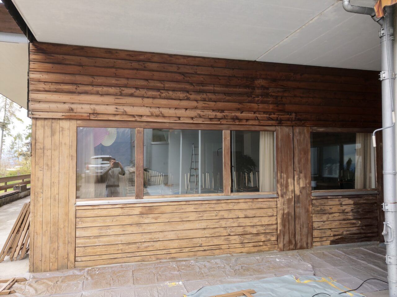 Tür Beschichtung / Holzbeschichtungen Aussenbereich: auch graues Holz lasierend möglich, Foto 4